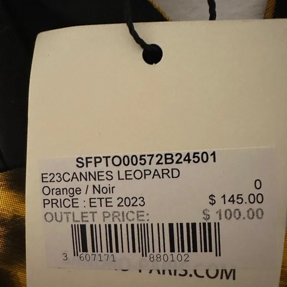 ✨ NWT Sandro Leopard Print Satin Bralette Top Size 0 - Picture 8 of 11